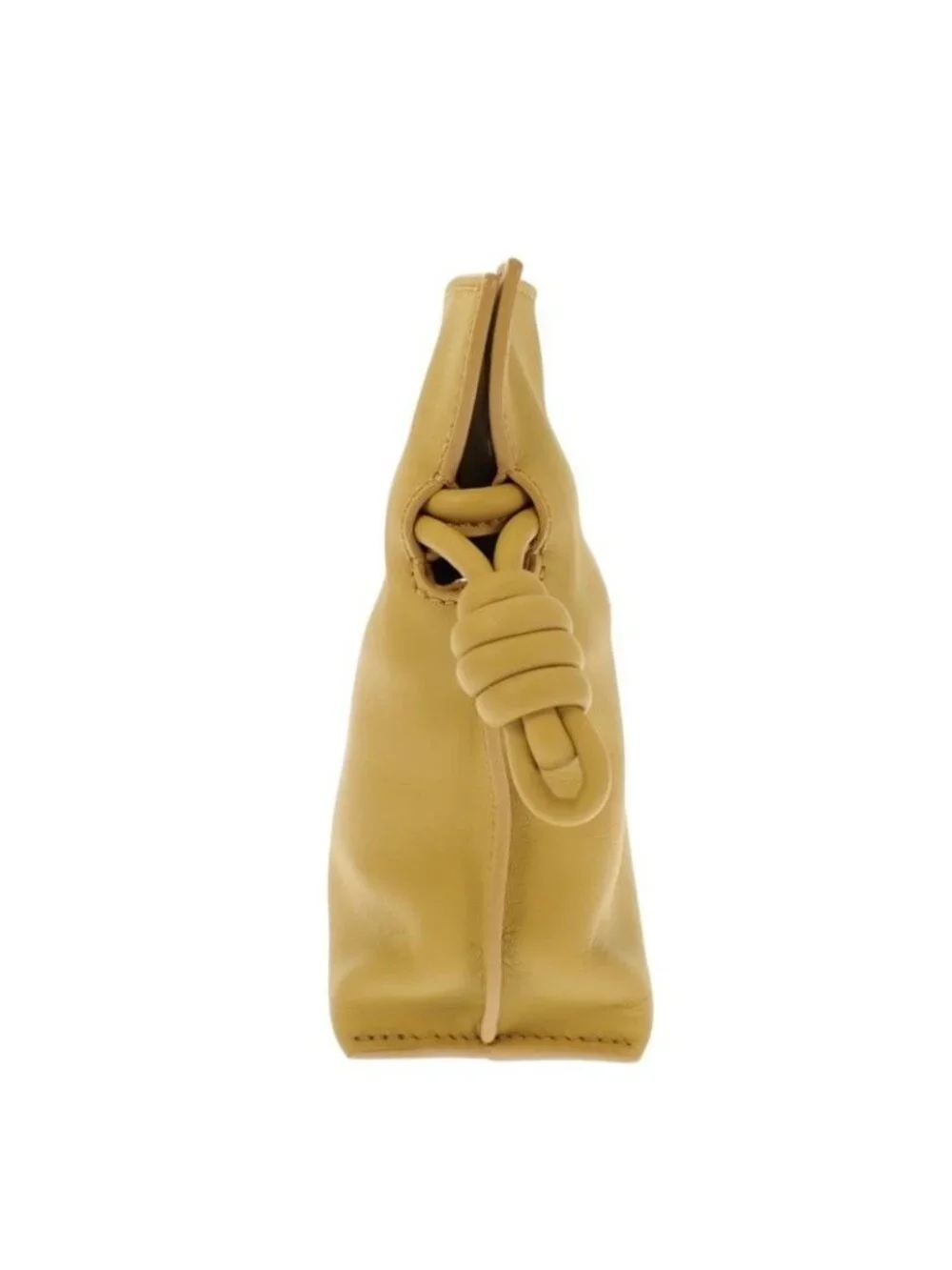Loewe Flamenco Clutch Mini 2-Way Shoulder Bag Nappacalfskin Yellow Silver